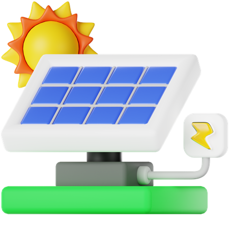 Panel solar  3D Icon