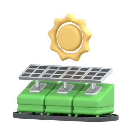 Panel solar  3D Icon