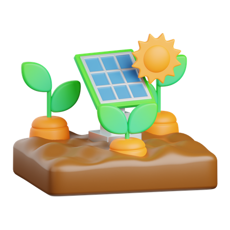 Panel solar  3D Icon