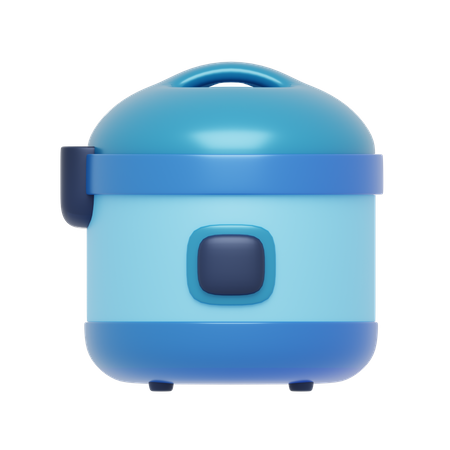 Panela de arroz azul  3D Icon