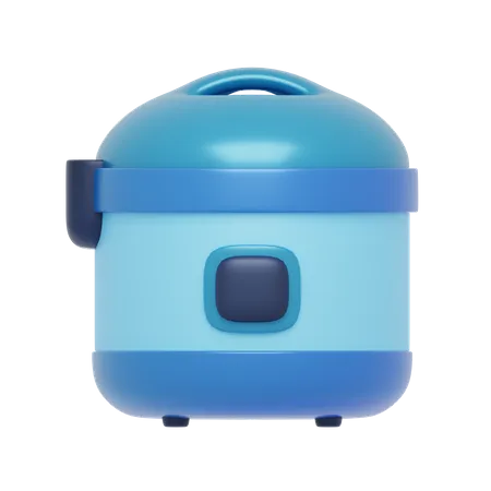 Panela de arroz azul  3D Icon