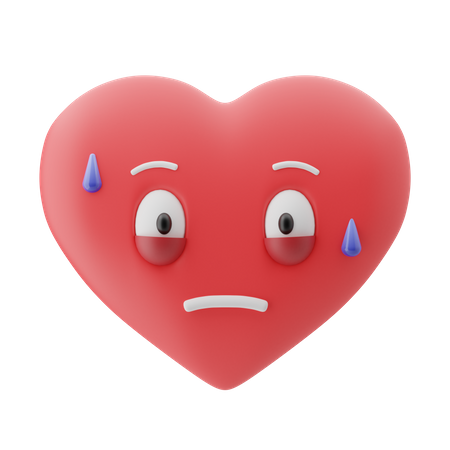 Panic Heart  3D Emoji