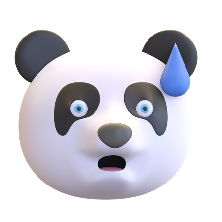 Panic panda  3D Emoji