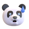 3d panic panda illustration