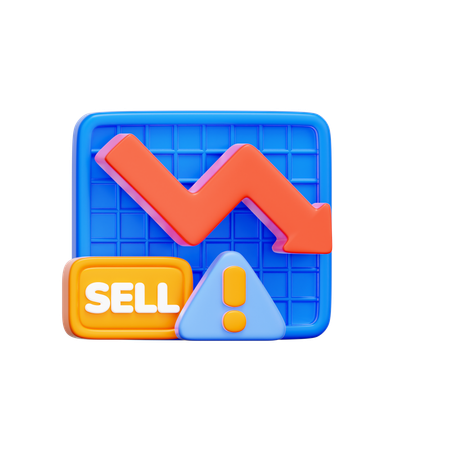 공황 판매  3D Icon