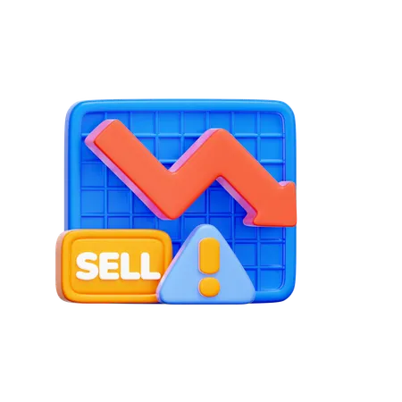 공황 판매  3D Icon