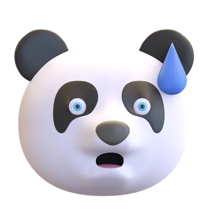 Panda do pânico  3D Emoji