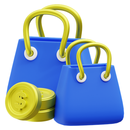 Sac de courses  3D Icon