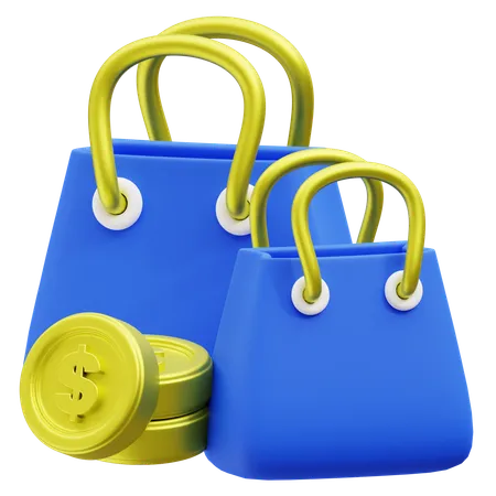 Sac de courses  3D Icon