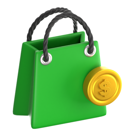 Sac de courses  3D Icon