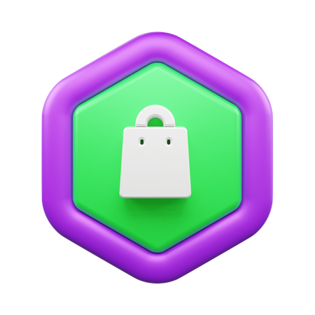 Sac de courses  3D Icon