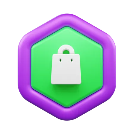 Sac de courses  3D Icon