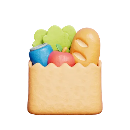 Sac de courses  3D Icon