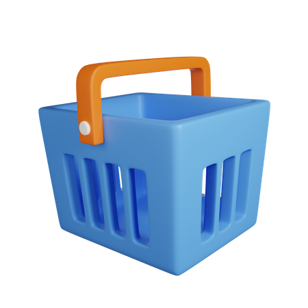 Icône 3D du panier d'achat  3D Icon