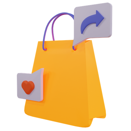 Sac de courses  3D Icon