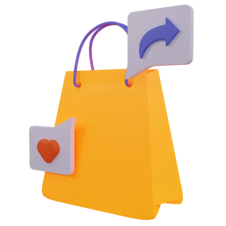 Sac de courses  3D Icon