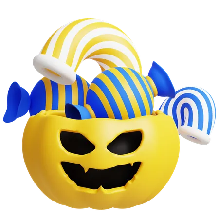 Panier de bonbons d'Halloween  3D Icon