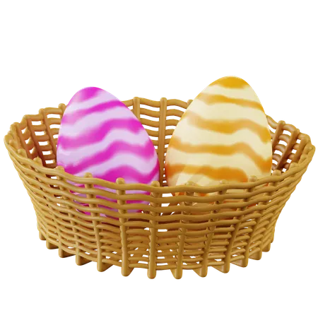 Panier d'oeufs  3D Icon