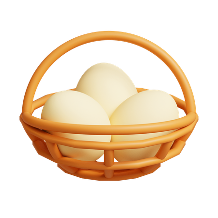 Panier d'oeufs  3D Icon