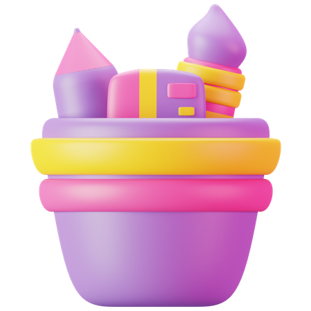 Panier à outils de dessin  3D Icon