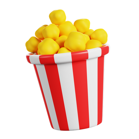 Panier de pop-corn  3D Icon