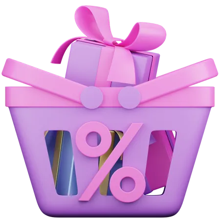 Panier cadeau  3D Icon