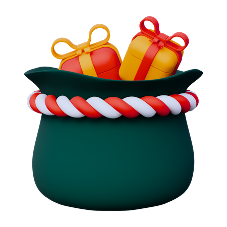 Panier cadeau du père Noël  3D Icon