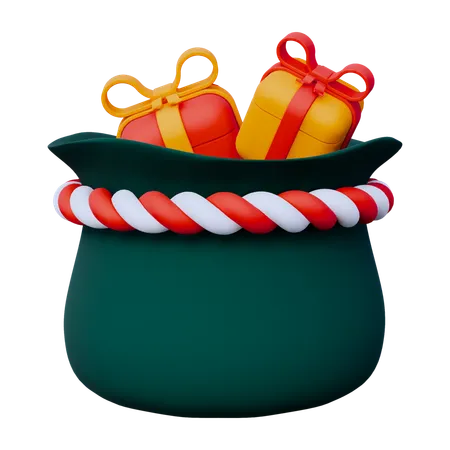 Panier cadeau du père Noël  3D Icon