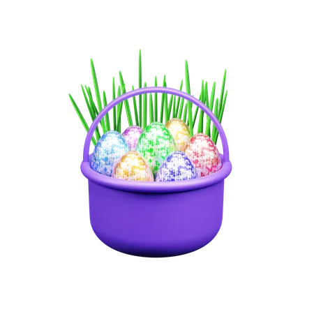 Panier d'oeufs  3D Icon