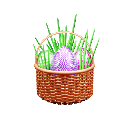 Panier d'oeufs  3D Icon