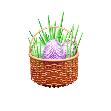 Panier d'oeufs  3D Icon