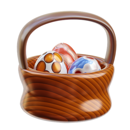 Panier d'oeufs de Pâques  3D Icon