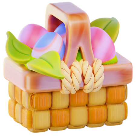 Panier d'oeufs de Pâques  3D Icon