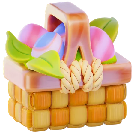 Panier d'oeufs de Pâques  3D Icon