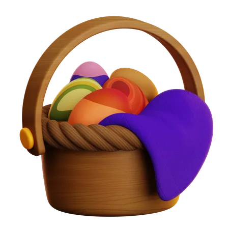 Panier d'oeufs de Pâques  3D Icon