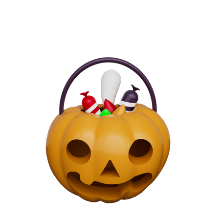 Panier de bonbons d'Halloween  3D Icon