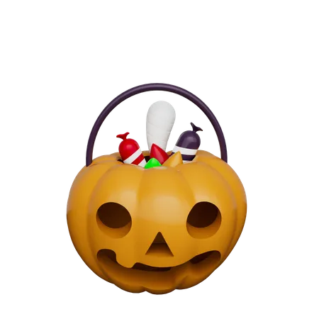 Panier de bonbons d'Halloween  3D Icon