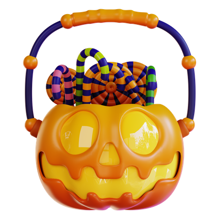 Panier de citrouilles  3D Icon