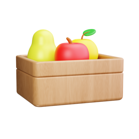 Corbeille de fruits  3D Icon