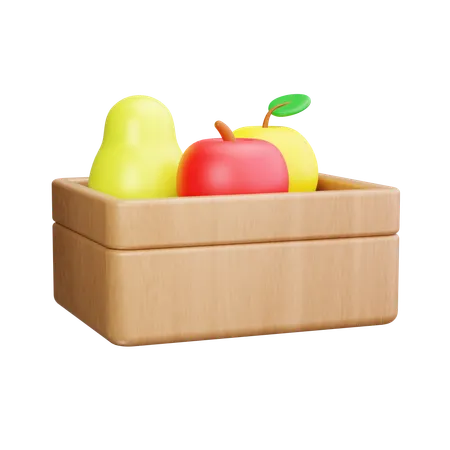 Corbeille de fruits  3D Icon