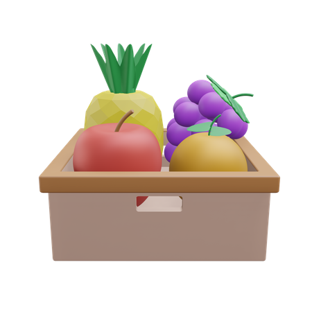 Corbeille de fruits  3D Icon