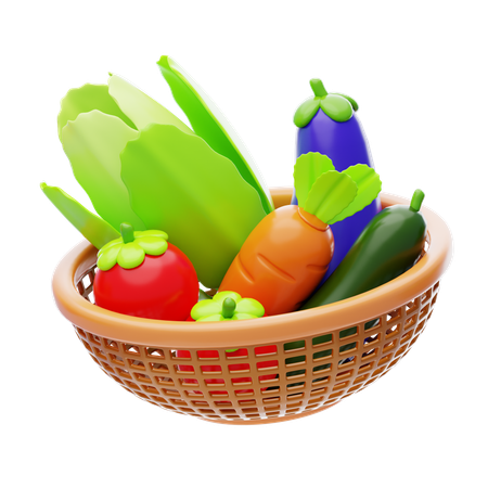 Panier de légumes  3D Icon