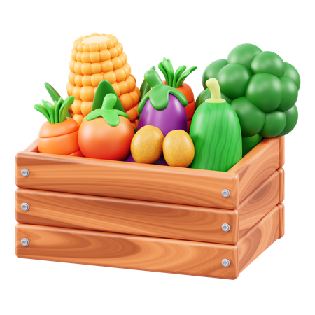 Panier de légumes  3D Icon