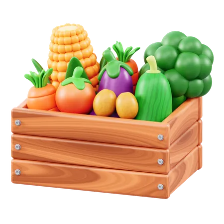 Panier de légumes  3D Icon