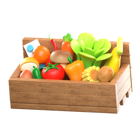 Panier de légumes  3D Icon