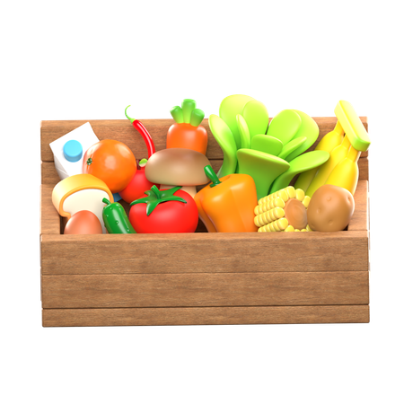 Panier de légumes  3D Icon