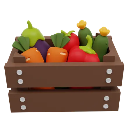 Panier de légumes  3D Icon