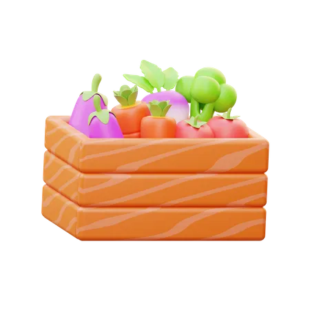 Panier de légumes  3D Icon