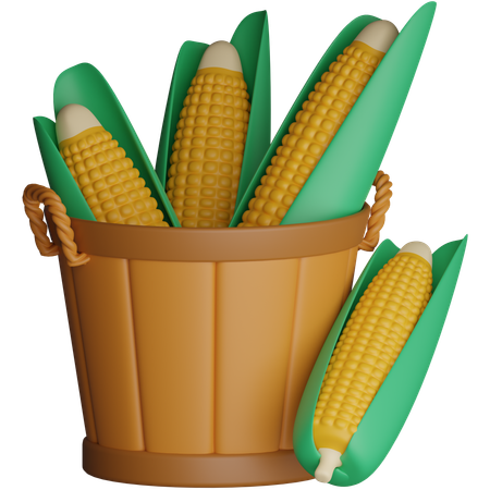 Panier de maïs  3D Icon