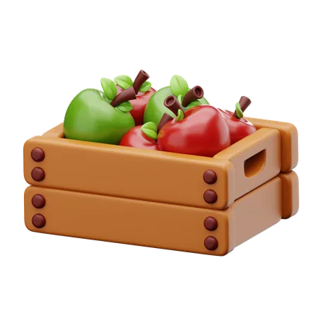 Panier de pommes  3D Icon